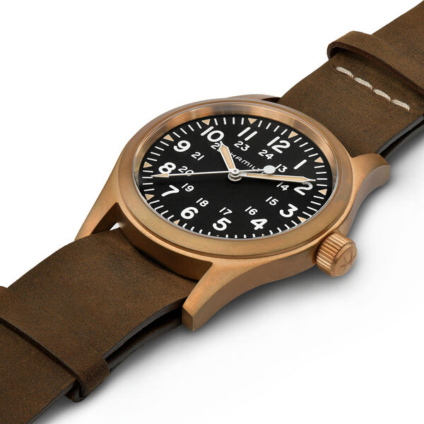 Khaki Field Manual 38 mm Bronze and Titanium